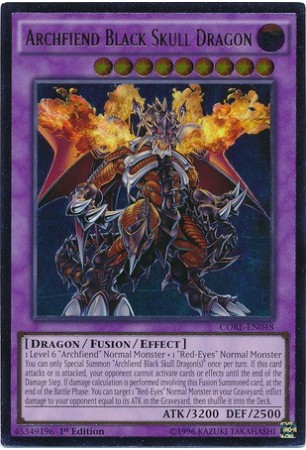 Archfiend Black Skull Dragon CORE-EN048 - Ultimate Rare