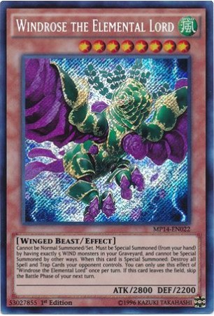 Windrose the Elemental Lord - MP14-EN022 - Secret Rare