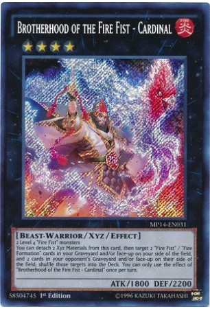 Brotherhood of the Fire Fist - Cardinal - MP14-EN031 - Secret Rare