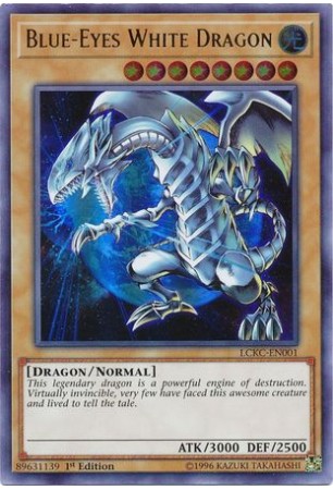 Blue-Eyes White Dragon - LCKC-EN001 (Earth Background) - Ultra Rare