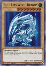 Blue-Eyes White Dragon - LCKC-EN001 (Blue Ripple Background) - Ultra Rare