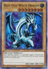 Blue-Eyes White Dragon - LCKC-EN001 (Red Sparks Background) - Ultra Rare