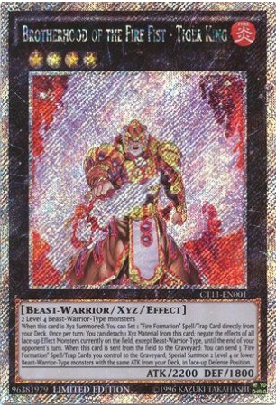 Brotherhood of the Fire Fist - Tiger King - CT11-EN001 - Platinum Secret Rare