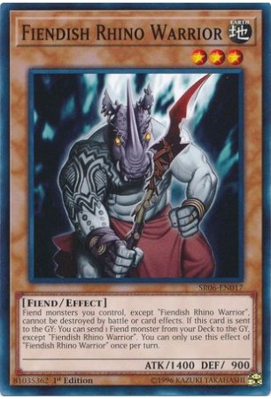 Fiendish Rhino Warrior - SR06-EN017 - Common