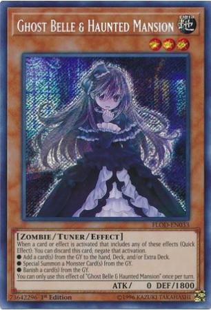 Ghost Belle & Haunted Mansion - FLOD-EN033 - Secret Rare