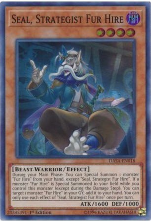 Seal, Strategist Fur Hire - DASA-EN018 - Super Rare