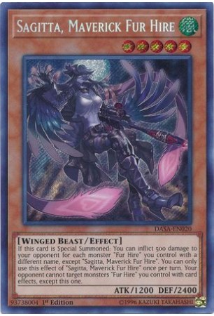 Sagitta, Maverick Fur Hire - DASA-EN020 - Secret Rare