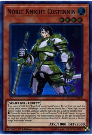 Noble Knight Custennin - CYHO-EN088 - Super Rare