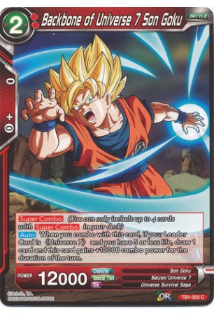 Backbone of Universe 7 Son Goku - TB1-003 - Common [C]