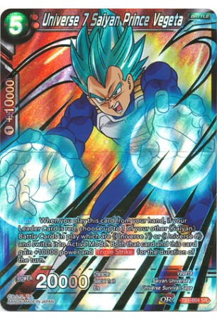 Universe 7 Saiyan Prince Vegeta - TB1-004 - Super Rare [SR]