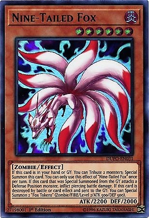 nine tailed fox yugioh card Yu-Gi-Oh! - Nine-Tailed - DUPO-EN031 - Ultra Rare - 1st Edition Mint / near mint condition trading card PP20 | Nine-Tailed Fox :