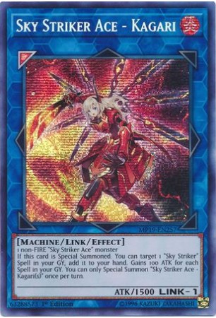 Sky Striker Ace - Kagari - MP19-EN257 - Prismatic Secret Rare