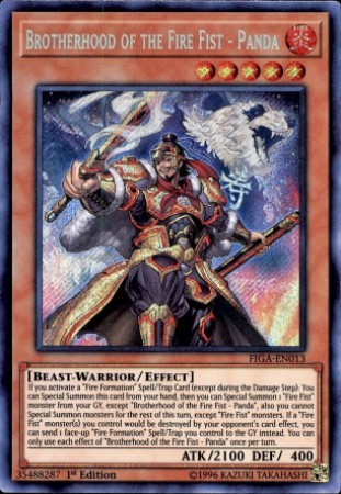 遊戯王 カルテシア　artwork Brotherhood of the Fire Fist - Panda- FIGA-EN013 - Secret Rare