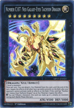 Number C107: Neo Galaxy-Eyes Tachyon Dragon - MP15-EN023 - Super Rare