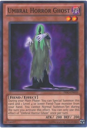 Yu-Gi-Oh! Umbral Horror Ghost (PRIO-EN010) - 1st Edition Common - Carta Mostro Effetto Oscurità