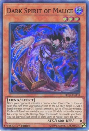 Dark Spirit of Malice - LED5-EN003 - Super Rare