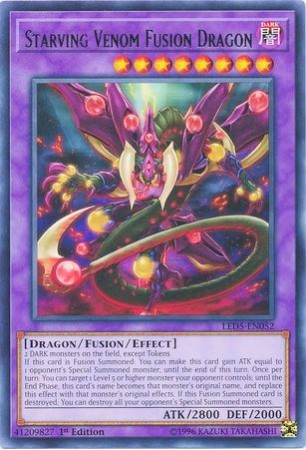 Starving Venom Fusion Dragon - LED5-EN052 - Rare