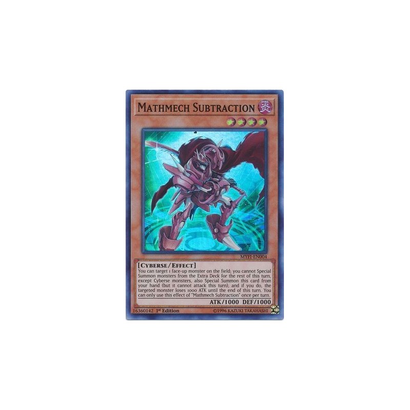 Carta Yu-Gi-Oh! Divisione Mathmech – MYFI-EN006 – Super Rara – 1° Edizione, Da Mystic Fighters