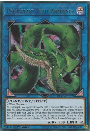 Predaplant Verte Anaconda - DUOV-EN021 - Ultra Rare