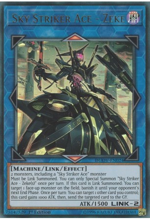 Sky Striker Ace - Zeke - DUOV-EN024 - Ultra Rare