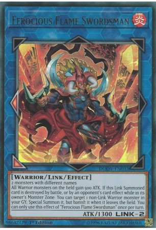 Ferocious Flame Swordsman - DUOV-EN032 - Ultra Rare