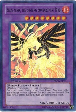 Blaze Fenix, the Burning Bombardment Bird - PRC1-EN012 - Super Rare