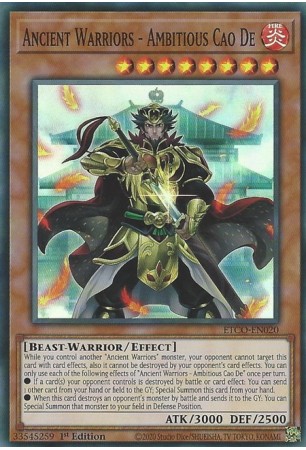 Ancient Warriors - Ambitious Cao De - ETCO-EN020 - Super Rare