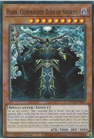 Harr, Generaider Boss of Storms - ETCO-EN027 - Super Rare