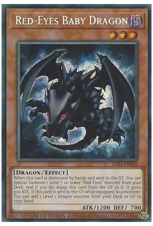 Red-Eyes Baby Dragon - LDS1-EN010 - Secret Rare