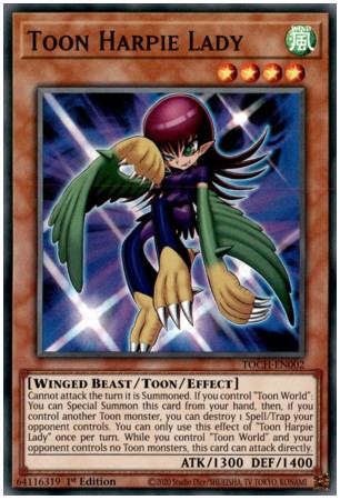 Toon Harpie Lady - TOCH-EN002 - Super Rare