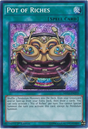 Pot of Riches - MP15-EN233 - Secret Rare