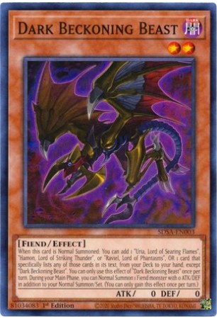 Dark Beckoning Beast - SDSA-EN003 - Common