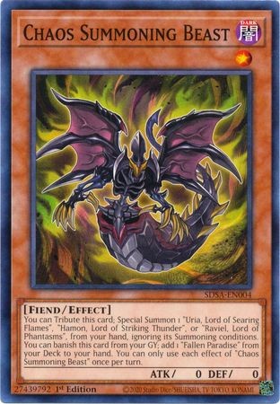 Chaos Summoning Beast - SDSA-EN004 - Common - Duelshop