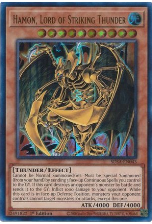 Hamon, Lord of Striking Thunder - SDSA-EN043 - Ultra Rare