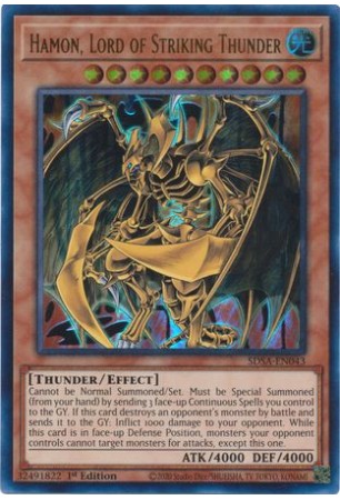 Hamon, Lord of Striking Thunder - SDSA-EN043 - Ultra Rare