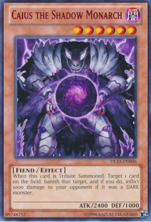 Caius the Shadow Monarch (Purple) - DL15-EN006 - Rare