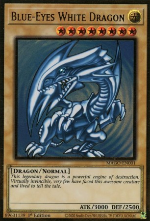 Blue-Eyes White Dragon - MAGO-EN001 - Premium Gold Rare