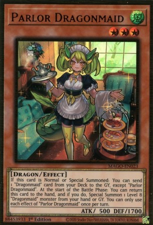 Parlor Dragonmaid - MAGO-EN023 - Premium Gold Rare