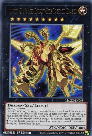 Number C107: Neo Galaxy-Eyes Tachyon Dragon - MAGO-EN063 - Rare