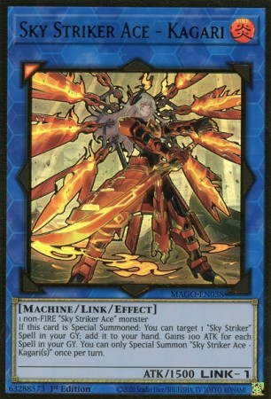 Sky Striker Ace - Kagari (alt.) - MAGO-EN038 - Premium Gold Rare