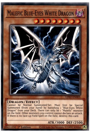 Malefic Blue-Eyes White Dragon - LDS2-EN005 - Common