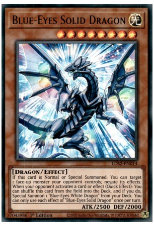 Blue-Eyes Solid Dragon (Green) - LDS2-EN014 - Ultra Rare