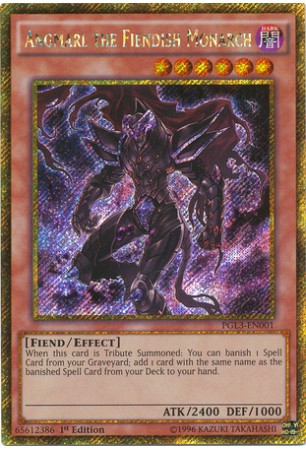 Angmarl the Fiendish Monarch - PGL3-EN001 - Gold Secret Rare