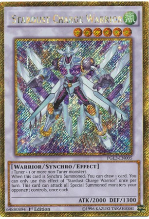 Stardust Charge Warrior - PGL3-EN005 - Gold Secret Rare