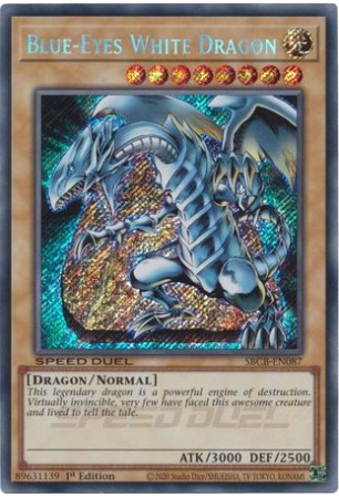 Blue-Eyes White Dragon - SBCB-EN087 - Secret Rare