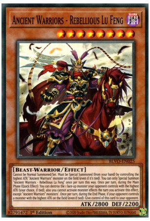 Ancient Warriors - Rebellious Lu Feng - BLVO-EN025 - Super Rare