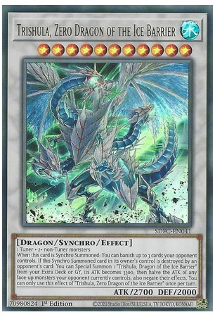 Trishula, Zero Dragon of the Ice Barrier - SDFC-EN041 - Ultra Rare