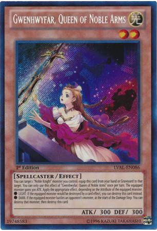 Gwenhwyfar, Queen of Noble Arms - LVAL-EN086 - Secret Rare