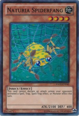 Naturia Spiderfang - HA02-EN040 - Super Rare