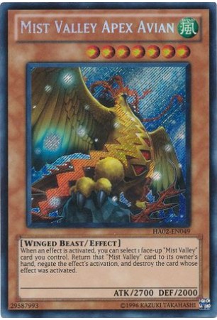 Mist Valley Apex Avian - HA02-EN049 - Secret Rare